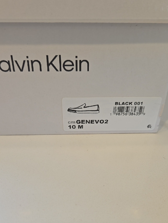 NWT - Mens Calvin Klein Black Slip-On Leather Loafers with Cream Sole main image 4